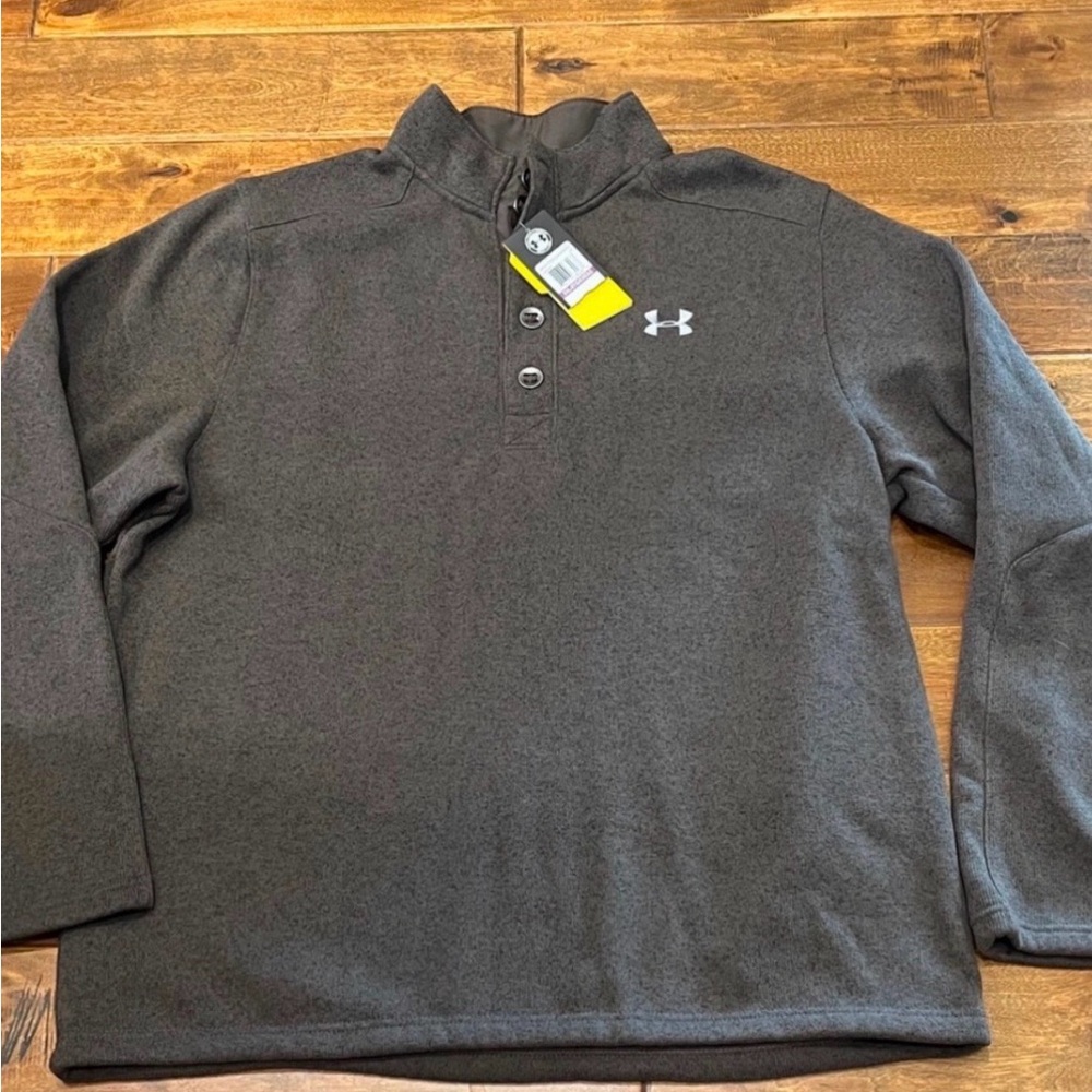 NWT Under Armour Men's Cold Gear Dark Gray Pullover